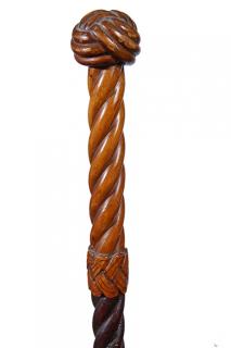 Appraisal: Nautical Carved Cane- Ca - the handle is a carved