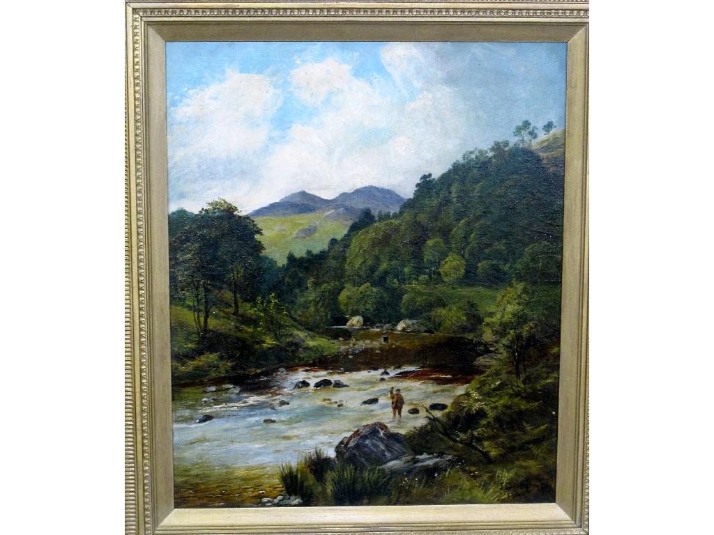 Appraisal: J MIDDLETON Oil on canvas 'Ben Venue at Achray Water'