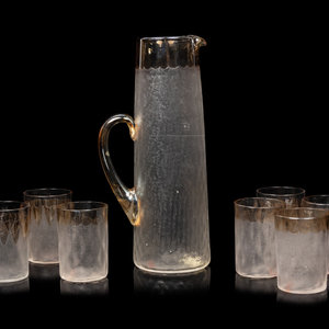 Appraisal: A New England Glass Company Drink Service Circa comprising a