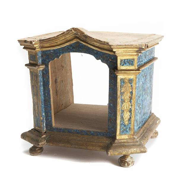 Appraisal: An Italian Baroque style parcel gilt and faux marble painted