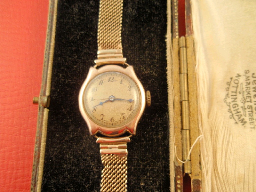 Appraisal: A 's ct gold ladies bracelet wristwatch