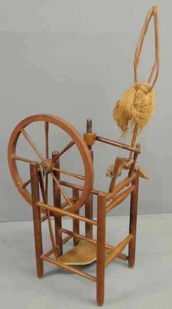 Appraisal: Maple upright spinning wheel early th c h x w