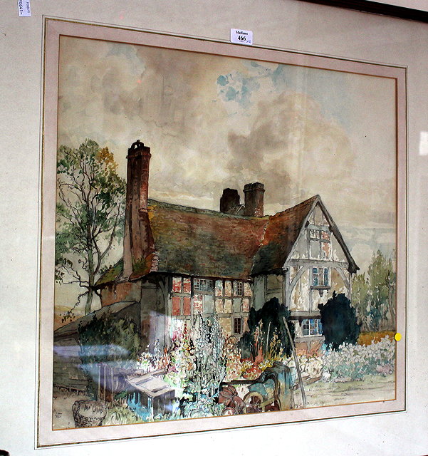 Appraisal: A LATE TH EARLY TH CENTURY COUNTRY HOUSE WATERCOLOUR cm