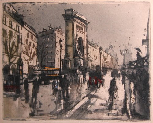 Appraisal: Artist Gulmody Possibly Paul Title French Street Scene Date th