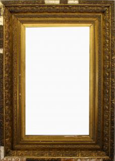 Appraisal: American Antique Carved Gilded Wooden Frame American Antique Carved Gilded