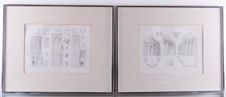 Appraisal: Framed L'Architecture Normande Prints Two Two L'Architecture Normande prints One