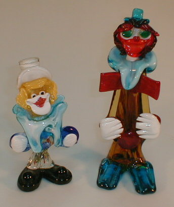 Appraisal: Two Murano glass clowns