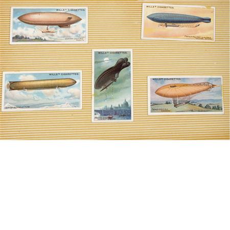 Appraisal: AVIATION CIGARETTE CARDS Group of seven matching albums of aviation-related