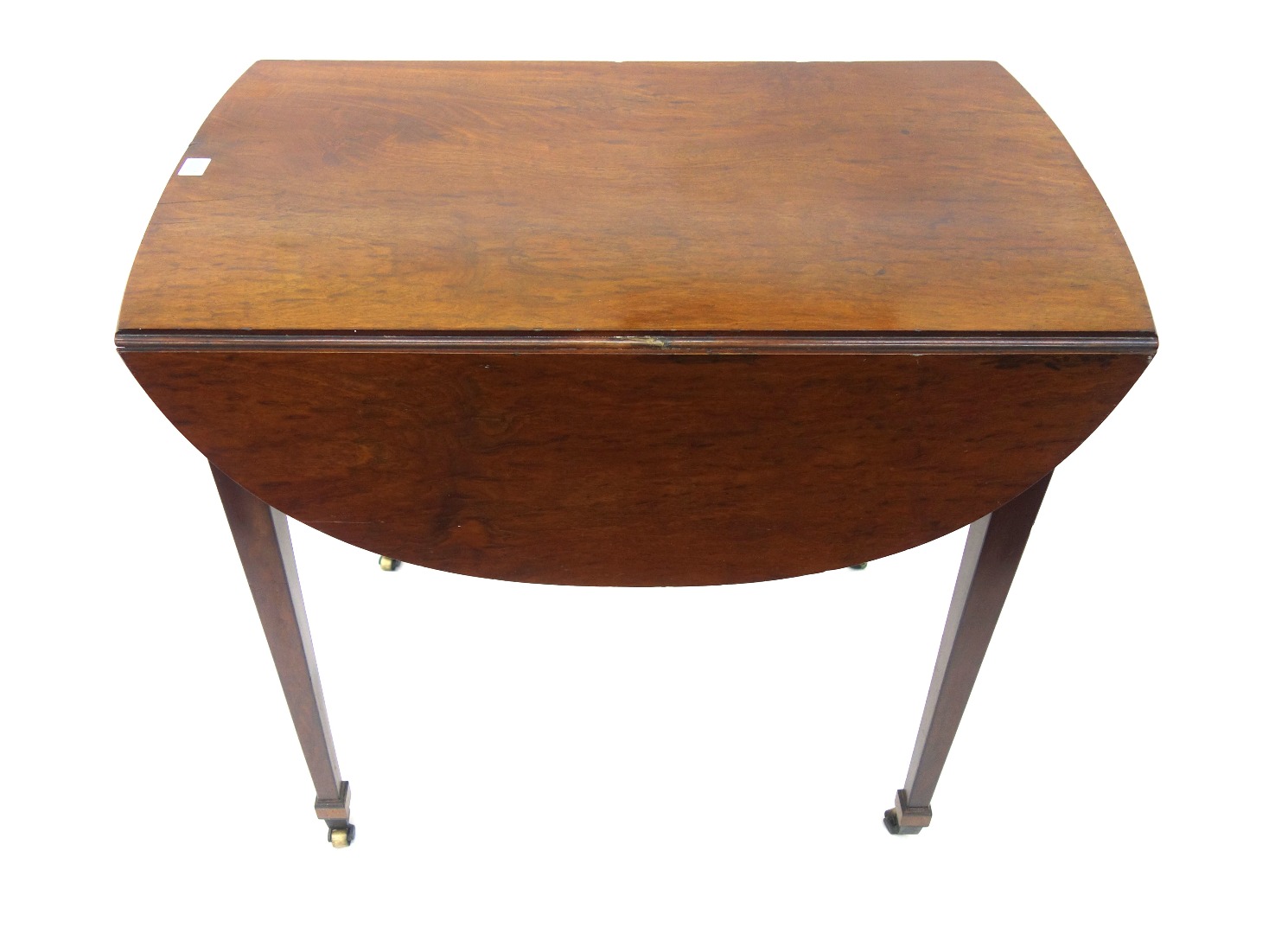 Appraisal: A George III mahogany ebony banded Pembroke table with hinged