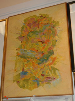 Appraisal: JOHN TAYLOR UNTITLED YELLOW ABSTRACT OIL ON BOARD