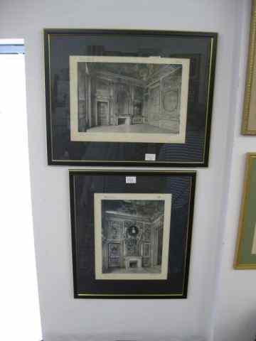 Appraisal: Lithographs of Interior of Hotel Lauzun image areas '' x