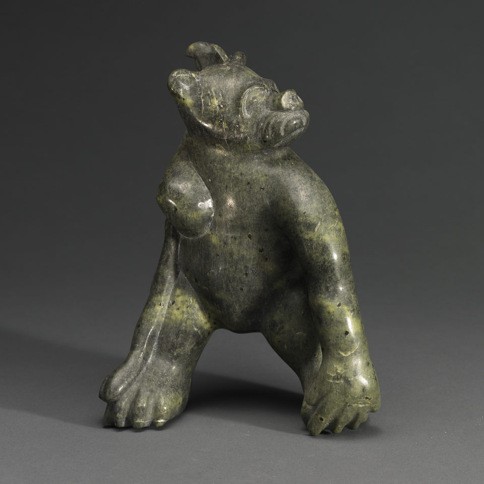 Appraisal: KIAWAK ASHOONA - E - Cape Dorset CREATURE stone ca