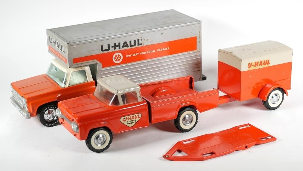 Appraisal: NYLINT U-HAUL MOVING AND PICKUP TRUCK TRAILERNY LINT pressed steel