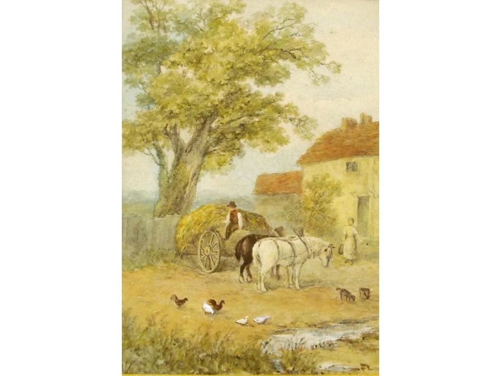 Appraisal: By L Colrige - seated farmhand with his dog signed