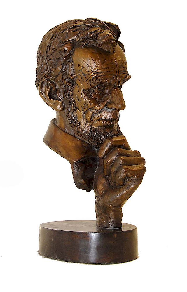 Appraisal: Tom Clark Bronze Abraham Lincoln In Thought Tom Clark Bronze