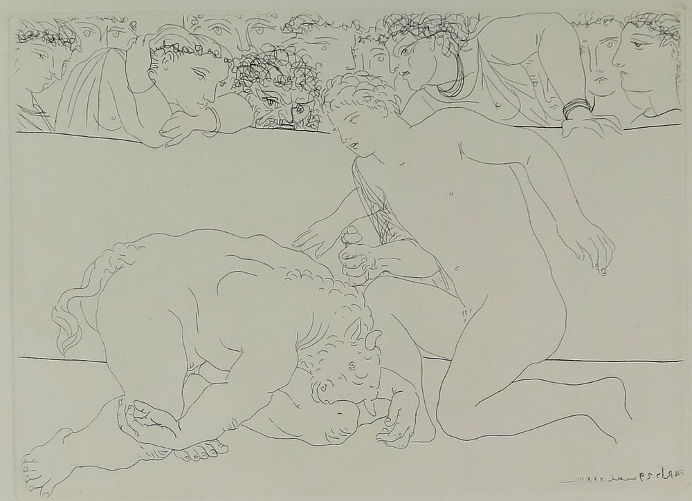 Appraisal: Picasso Dans l'Arene Etching from Suite Vollar Pablo Picasso -