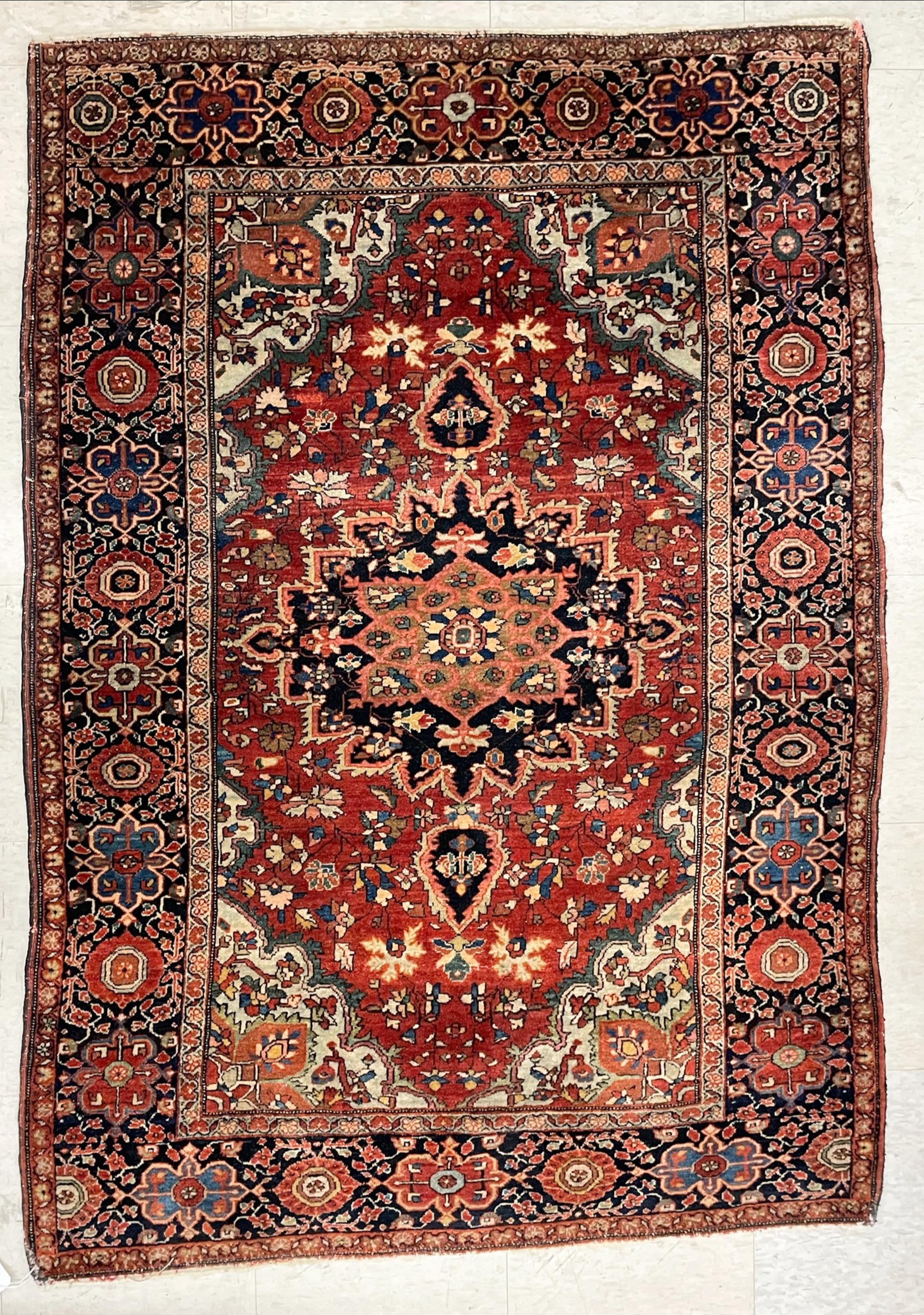 Appraisal: Antique Persian Fereghan Sarouk Rug ' x ' Very good