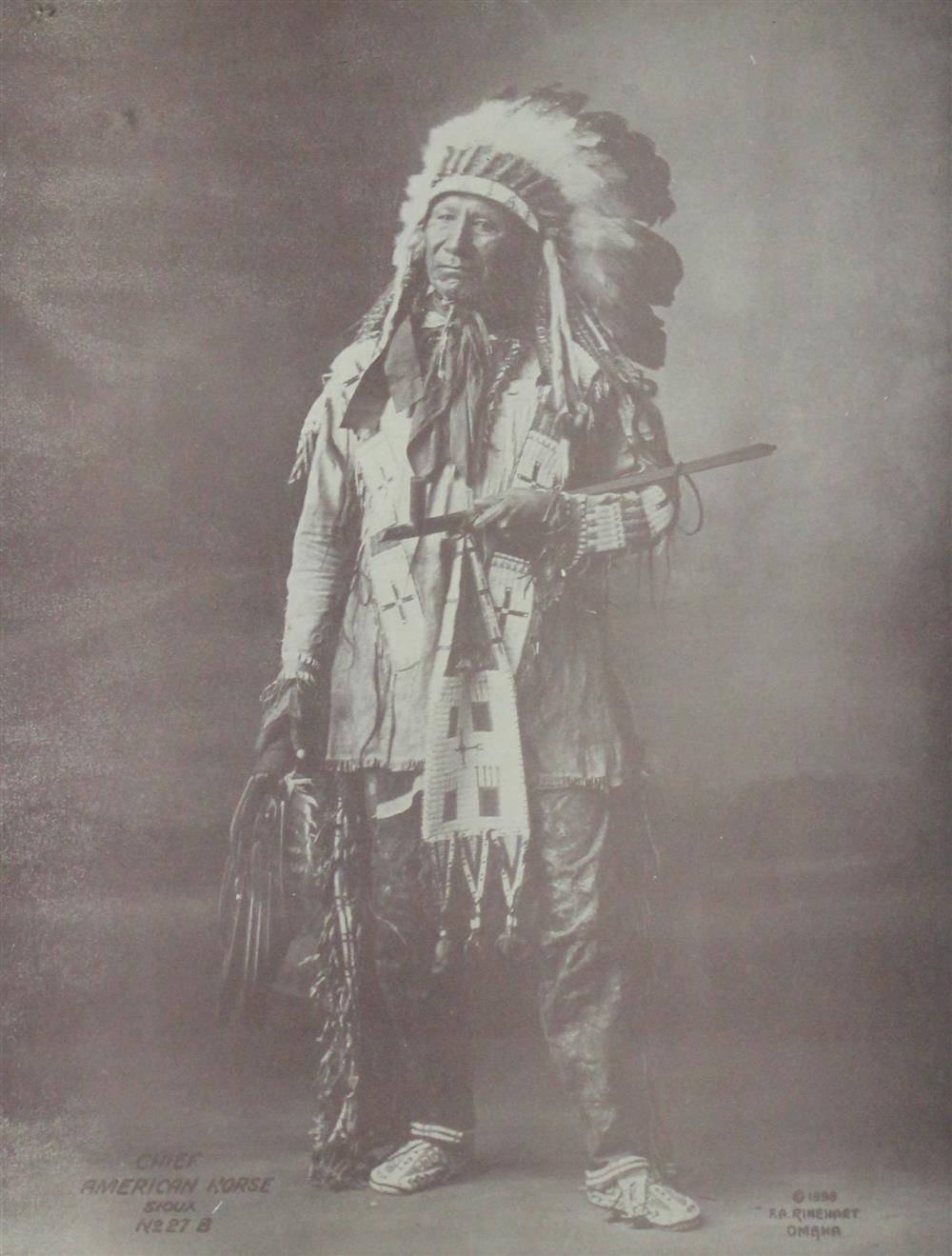 Appraisal: FRANK A RINEHART OMAHA CHIEF AMERICAN HORSE SIOUX no B