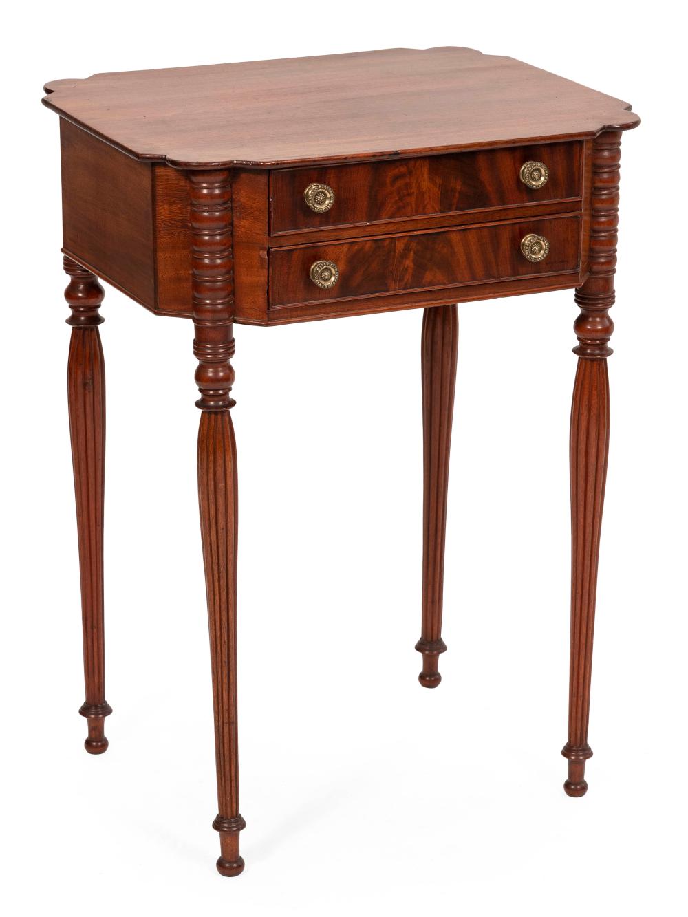 Appraisal: SHERATON WORK TABLE BOSTON CIRCA - HEIGHT WIDTH DEPTH SHERATON