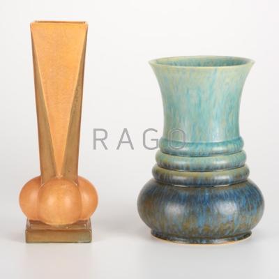 Appraisal: ROSEVILLE Two Futura vases Taller signed August Taller Condition Report