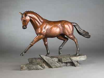 Appraisal: RIP CASWELL TROUTDALE OREGON ORIGINAL EQUESTRIAN BRONZE SCULPTURE ''Equestrian Dance