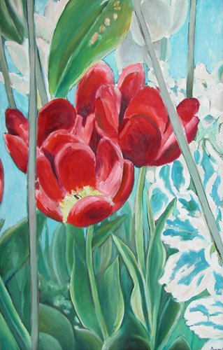 Appraisal: An expressionist treatment of flowers Artist Gurrentz Susan American th