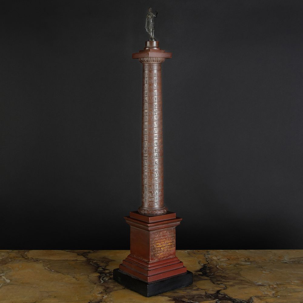 Appraisal: Italian Rouge Royale Marble Model of Trajan's Column After the