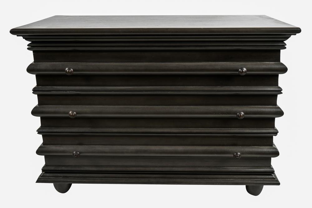 Appraisal: RESTORATION HARDWARE GREY-STAINED COMMODECondition with scuffs to top inches wide