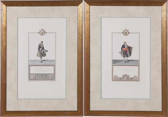 Appraisal: Pierre Audouin French - two works SENATEUR and OFFICIER CIVIL