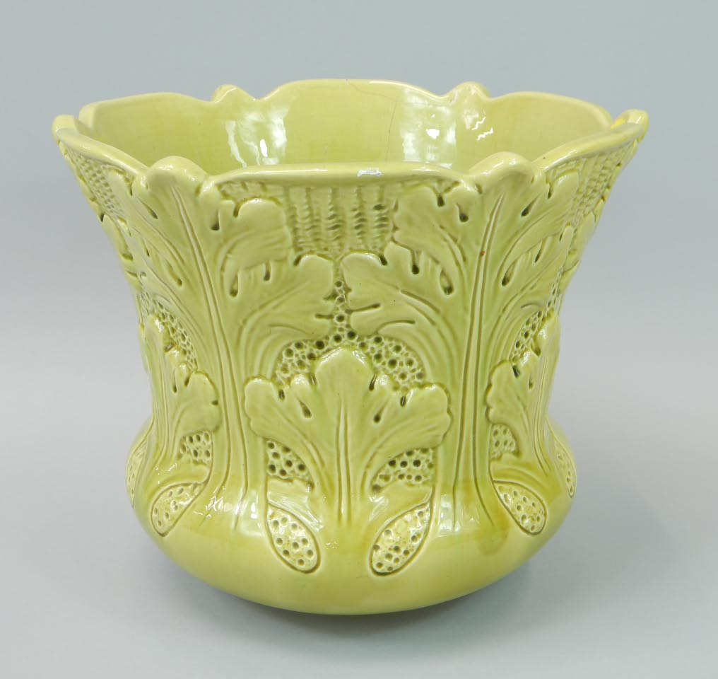 Appraisal: A late thC Burmantofts vase relief moulded with a design