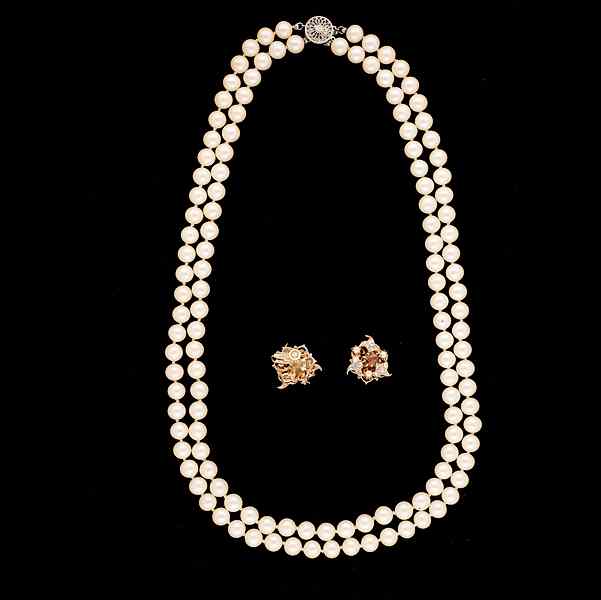 Appraisal: Sterling Silver Clasp Faux Pearls Earring Set A grouping of