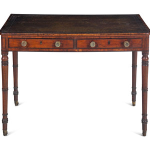 Appraisal: A Regency Mahogany Writing Table th Century Height x width