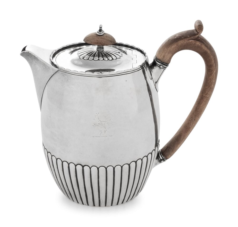 Appraisal: A George III Silver Hot Water Jug A George III