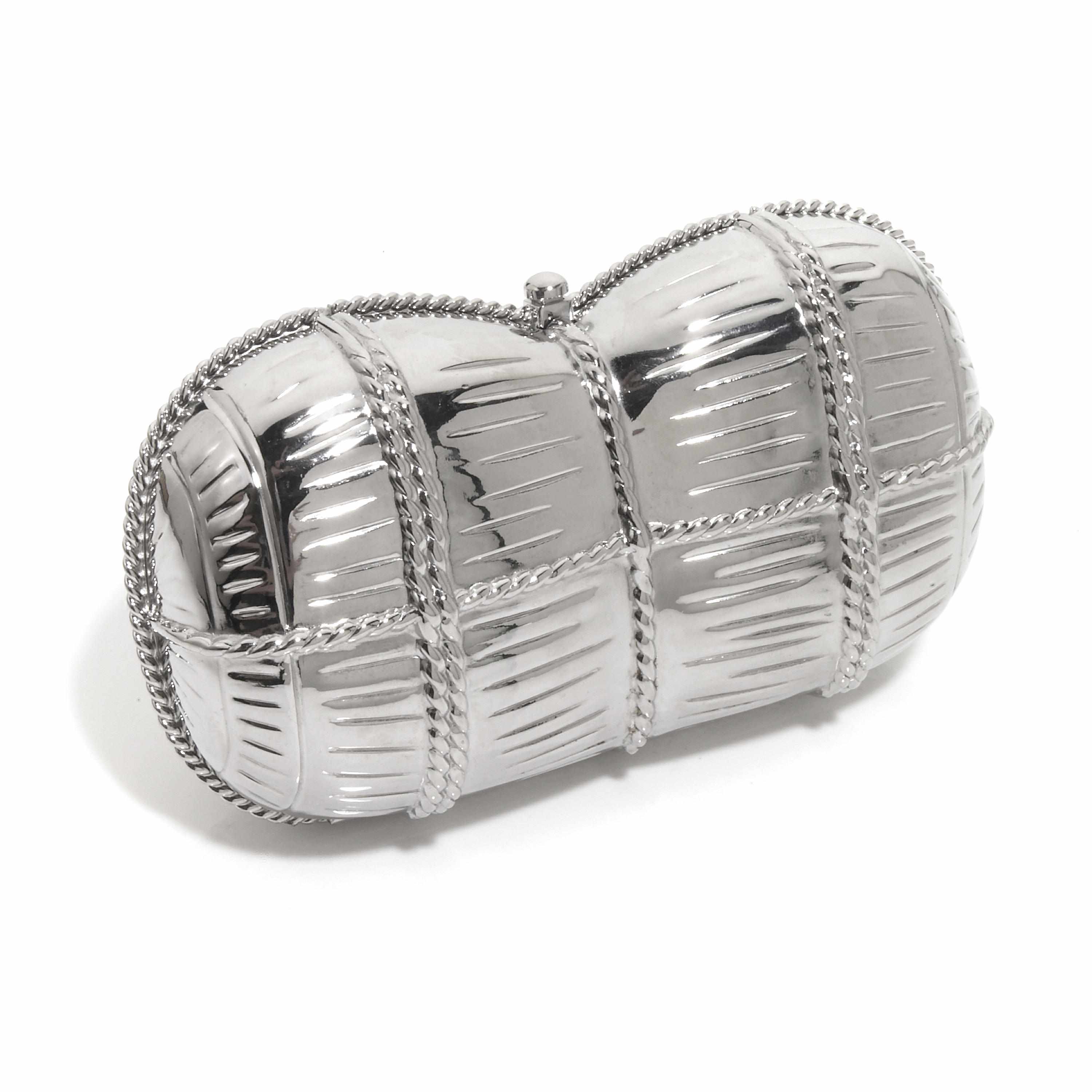 Appraisal: A silver metal peanut motif purse Judith Leiber signed Judith