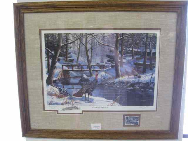 Appraisal: Ken Zylla Commemoration Print ''ComingTogether'' with matching stamp pencil signed