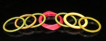 Appraisal: Lot of Seven Bakelite Bangle Bracelets The lot includes four