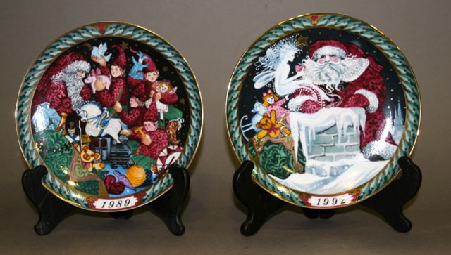 Appraisal: Two Bing Grondahl Christmas plates with scenes of Santa Claus