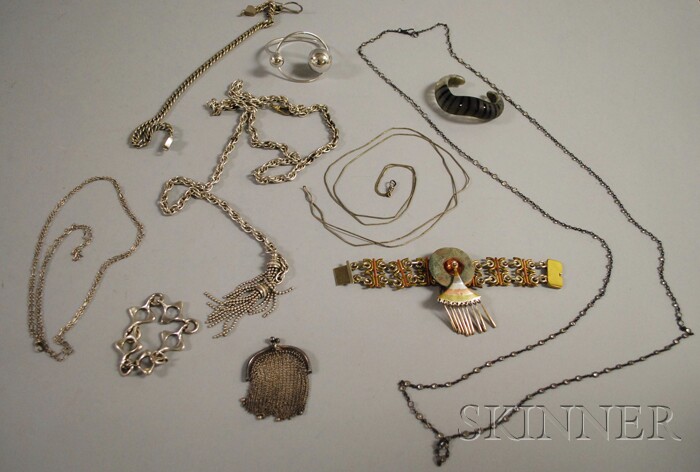 Appraisal: Small Group of Sterling Silver and Designer Jewelry including a