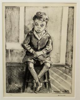 Appraisal: William Sommer American William Sommer American - Untitled Seated Boy