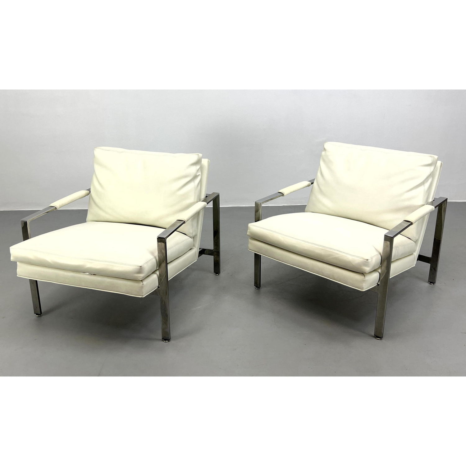 Appraisal: Pr MILO BAUGHMAN for THAYER COGGIN Lounge Chairs Wide flat