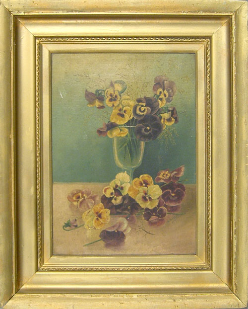 Appraisal: American oil on canvas still life signed C Jordan '