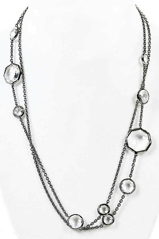 Appraisal: Ippolita Lollipop Silver Necklace chain with stations of irregular shaped