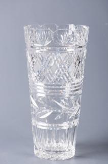 Appraisal: Waterford Crystal Vase With varying patterns in tapering bands marked