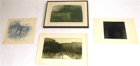 Appraisal: Four th C prints by Harold Altman American - Luxembourg