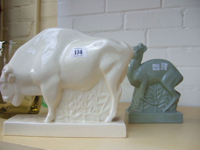 Appraisal: A Wedgwood model of a bison by J Skeaping in