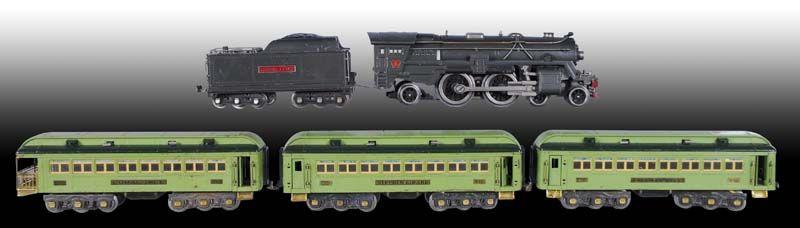 Appraisal: -Piece Lionel Standard Gauge Pre-War Tinplat Description Includes E engine