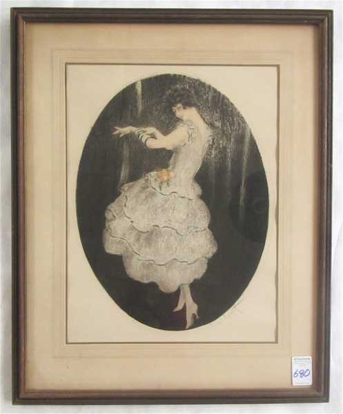 Appraisal: LOUIS ICART ETCHING AND AQUATINT New York N Y -