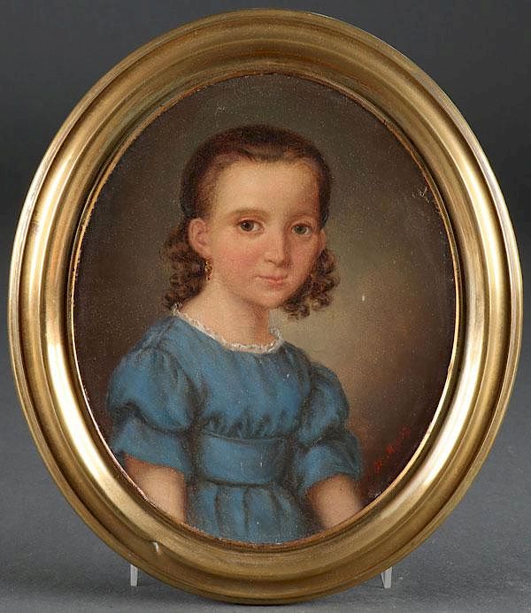 Appraisal: AMERICAN SCHOOL OIL PAINTING AMERICAN SCHOOL th century Portrait of