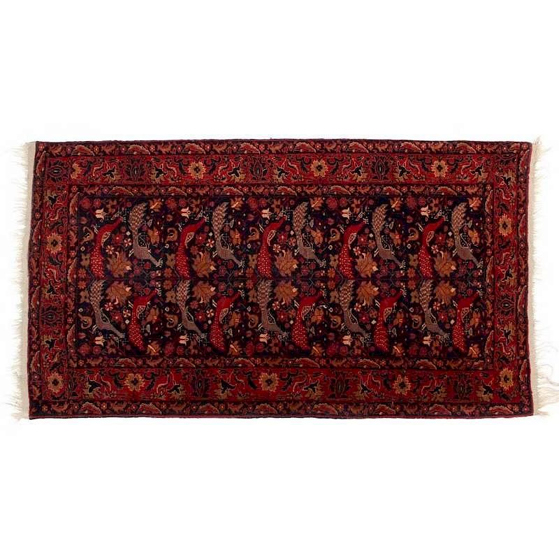 Appraisal: North East Persia Area Rug circa s wool foundation dark