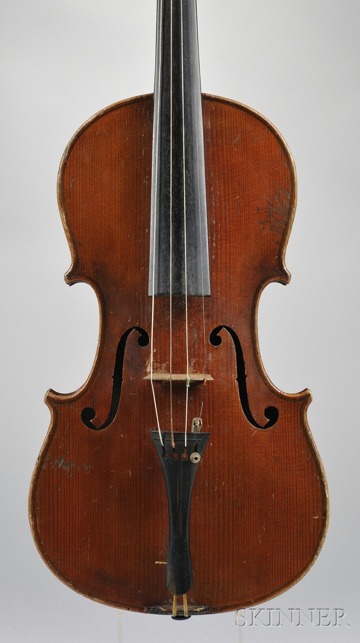 Appraisal: Child's Saxon Violin unlabeled length of back mm